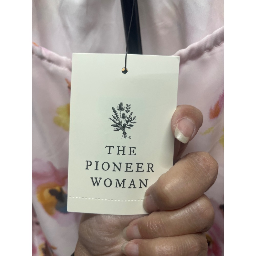 The Pioneer Woman Blush Floral Ruffle Sleeve Peplum Top XXL NWT - Picture 2 of 3